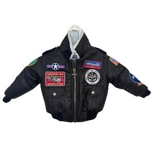 Up And Away - Top Gun 2.0 Bomber - Jackets - Brown - Kids  - S/2T